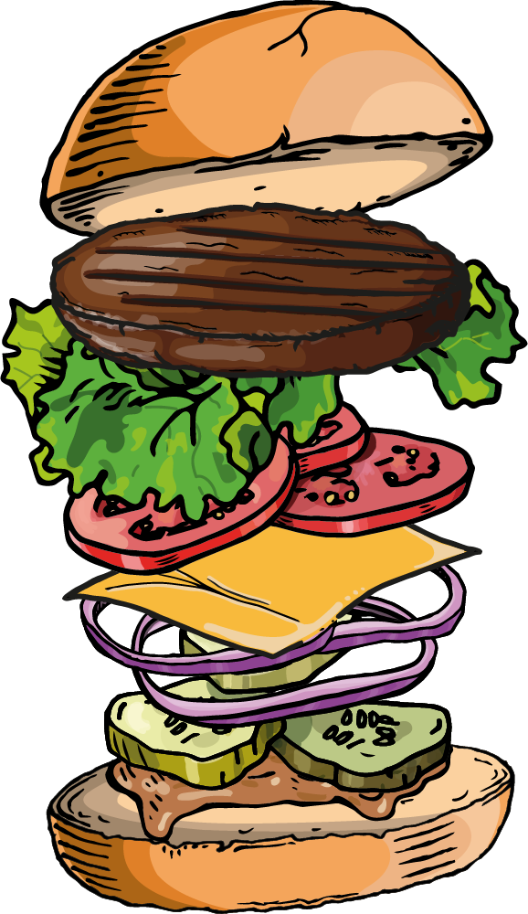 the four monkeys burger décomposé